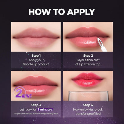 Notice - transfer may occur on tissues, not recommended over ultra-glossy lip products